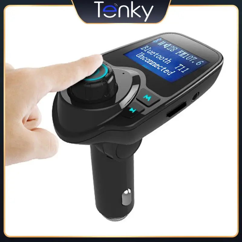 

Universal Car Charger Handsfree Dual Usb Car Kit Lcd Display Mobile Phone Adapter For Iphone 11 7 8 Plus Car