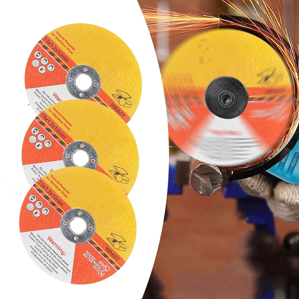 

3/5/10pcs 75mm Cutting Disc Circular Resin Saw Blade Grinding Wheel Cutting Disc For Steel Stone Cutting Angle Grinder