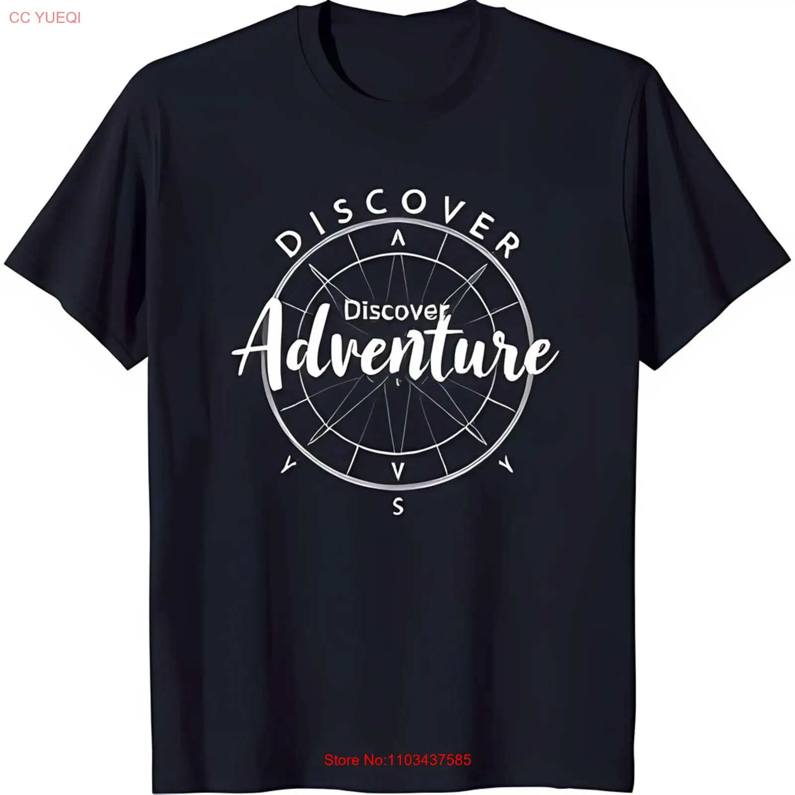 Черная футболка с рисунком и дизайном Discover Adventure