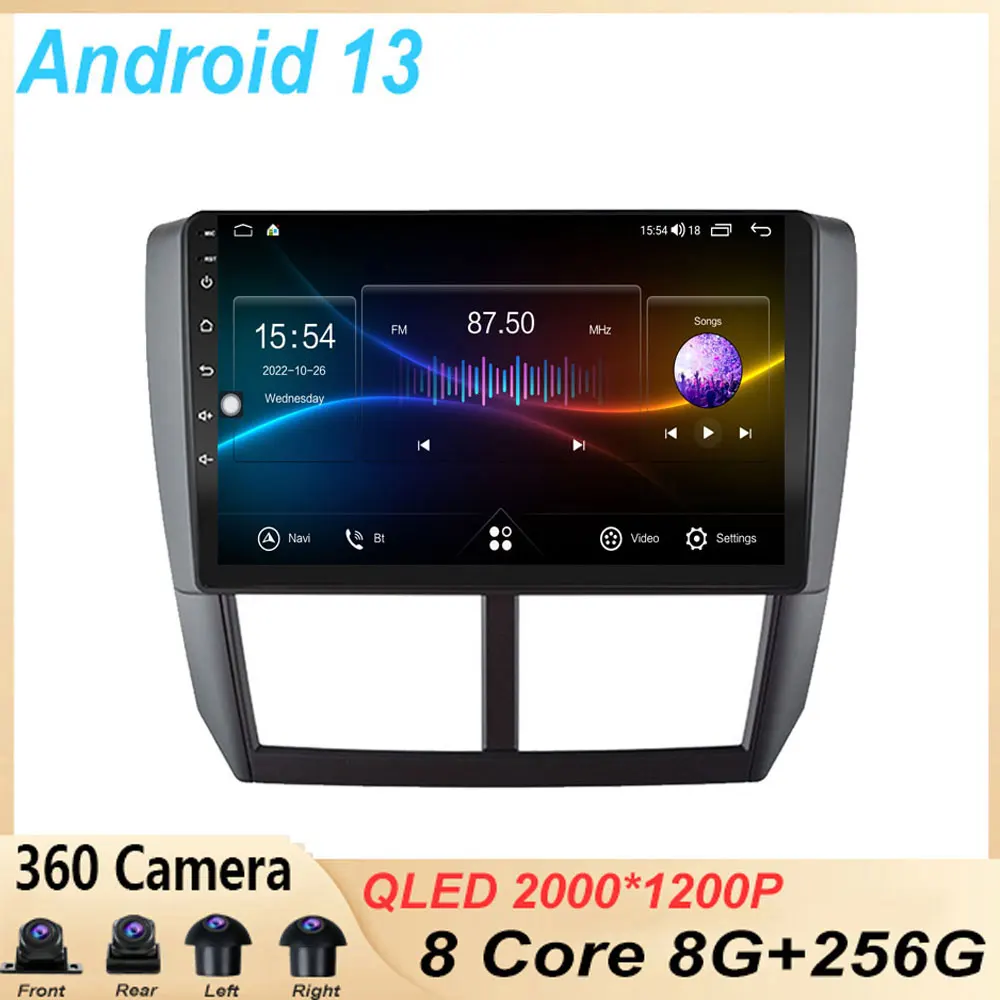 

Автомагнитола для Subaru Forester 3 SH 2007-2013, Subaru Impreza GH GE 2007-2011, android 13, мультимедийный видеоплеер, Android