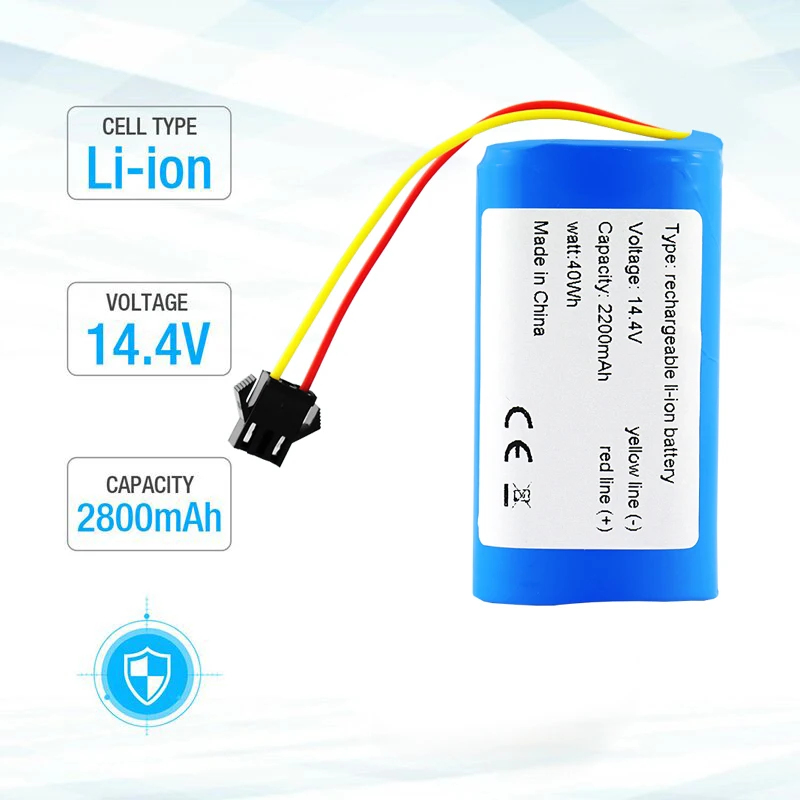 

14.4V 2200mah 2600mAh Li-ion Battery for Conga Excellence 990 1090 Ecovacs Deebot N79S N79 DN622 Eufy Robovac 11 11S 12 35C X500