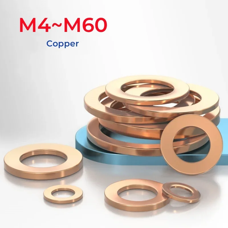

M4 M5 M6 M8 M10 M12 M14 M16 M18 M20 M22 M24 M27 ~ M60 Медная твердая шайба Прокладка Плоское кольцо Прокладка Кольца Уплотнение Прокладные шайбы