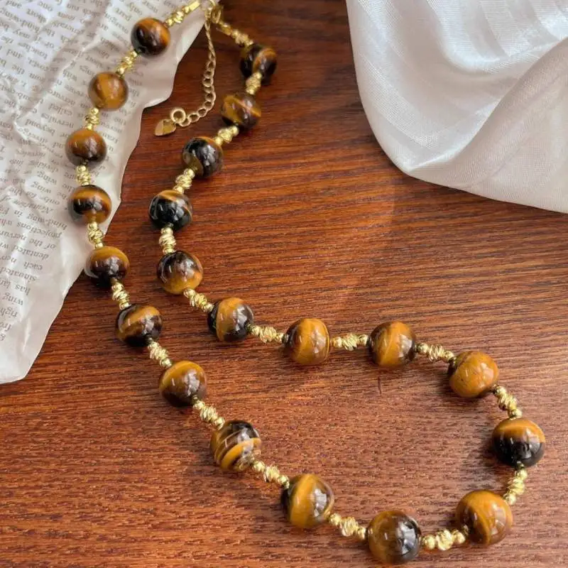 Ожерелье ручной работы с бусинами диаметром 10 мм 18 дюймов светящиеся