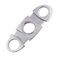 portable double blade cigar cutter stainless steel cigar scissors guillotine cutting knife smoke tobacco accessories cool gadget