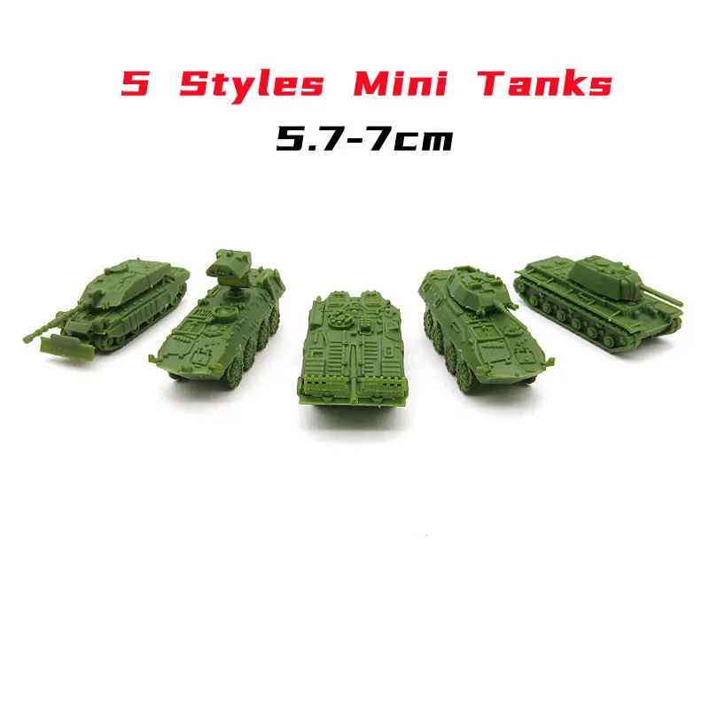 

5PCS/SET Mini Tank Assemble Military Vehicle Sand Table Model Toy
