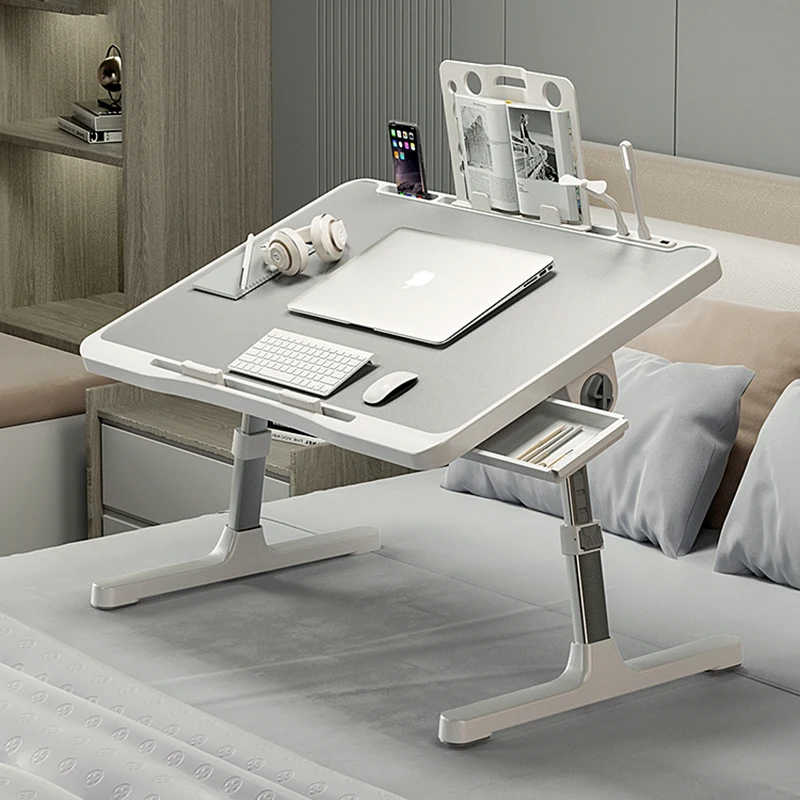 Регулируемая подставка для ноутбука, столик для компьютера, складной, маленький, для учебы, столик для кровати, подставка для ноутбука, мебе...