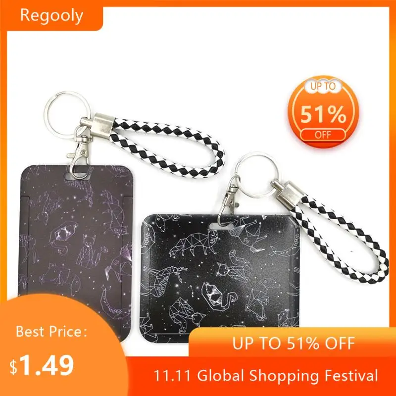 

Модный чехол со звёздными животными на шнурке, с идентификационным знаком, держателем для автобусной карты