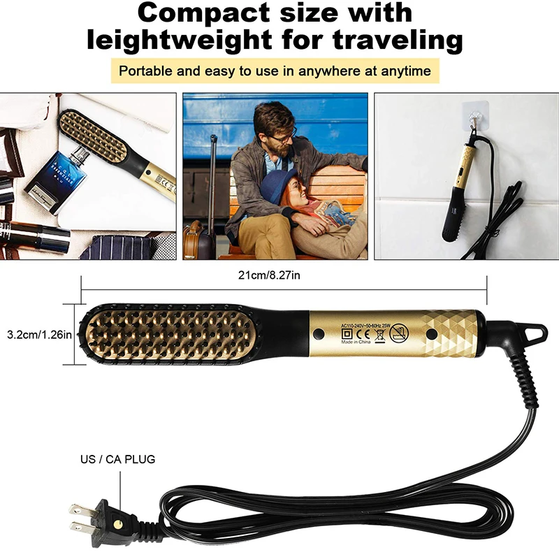 Многофункциональный Быстрый Выпрямитель Для Бороды Мужской Волос Утюг С
