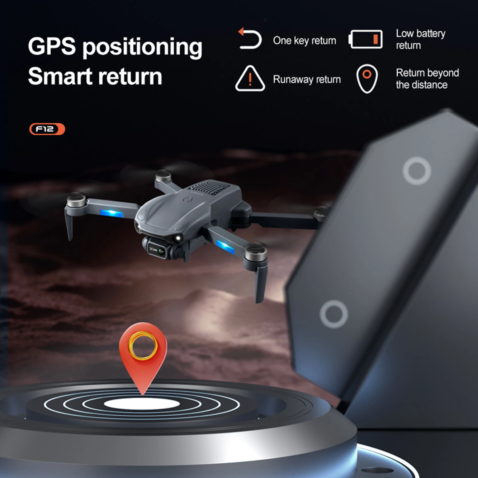 Новинка S162/F12 GPS Дрон широкоугольная ESC камера 4K Профессиональный