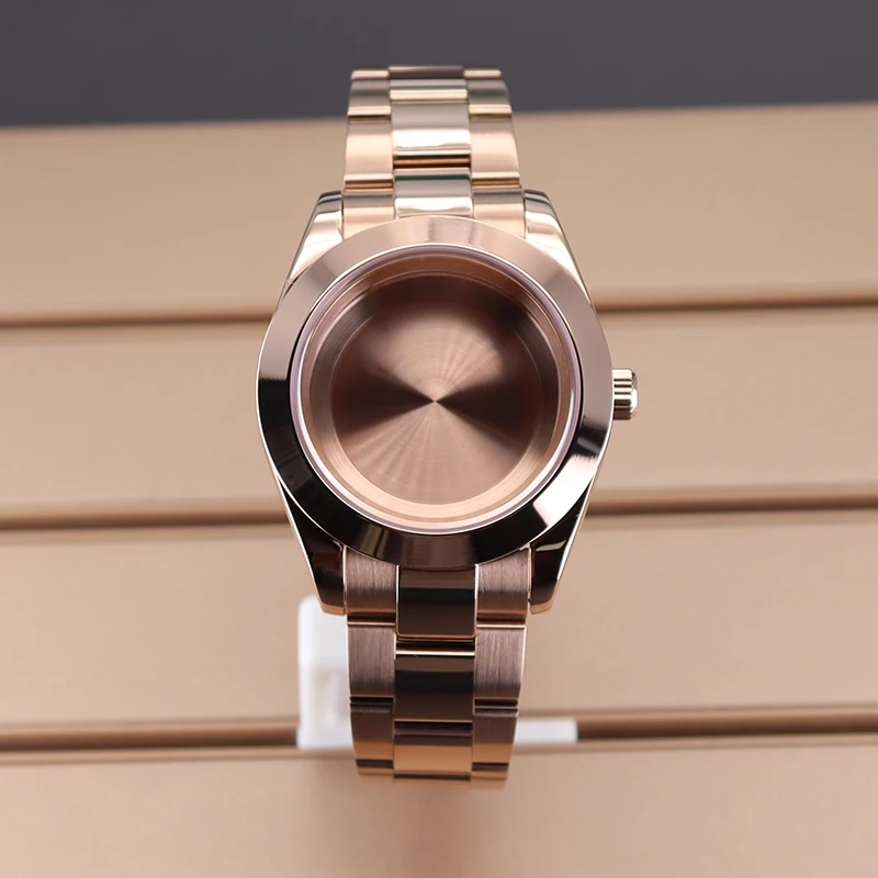 Rose Gold 36mm/40mm Cases Watchband Watch Parts Sapphire Crystal For Oyster Air King nh35 nh36 Miyota 8215 Movement 28.5mm Dial enlarge
