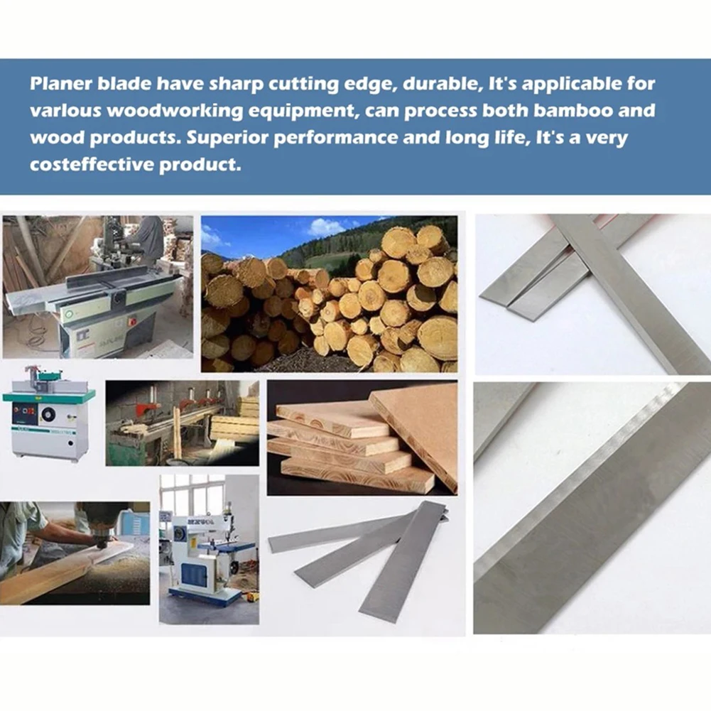 

1PC 6/8/10/12inch Planer Blade High Speed Steel Blades For Wood Accurate Cutting Wood Line Machine Surface Planers