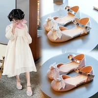 spring summer girls princess shoes childrens soft soled leather shoes for wedding party dance kids sandals chaussure fille
