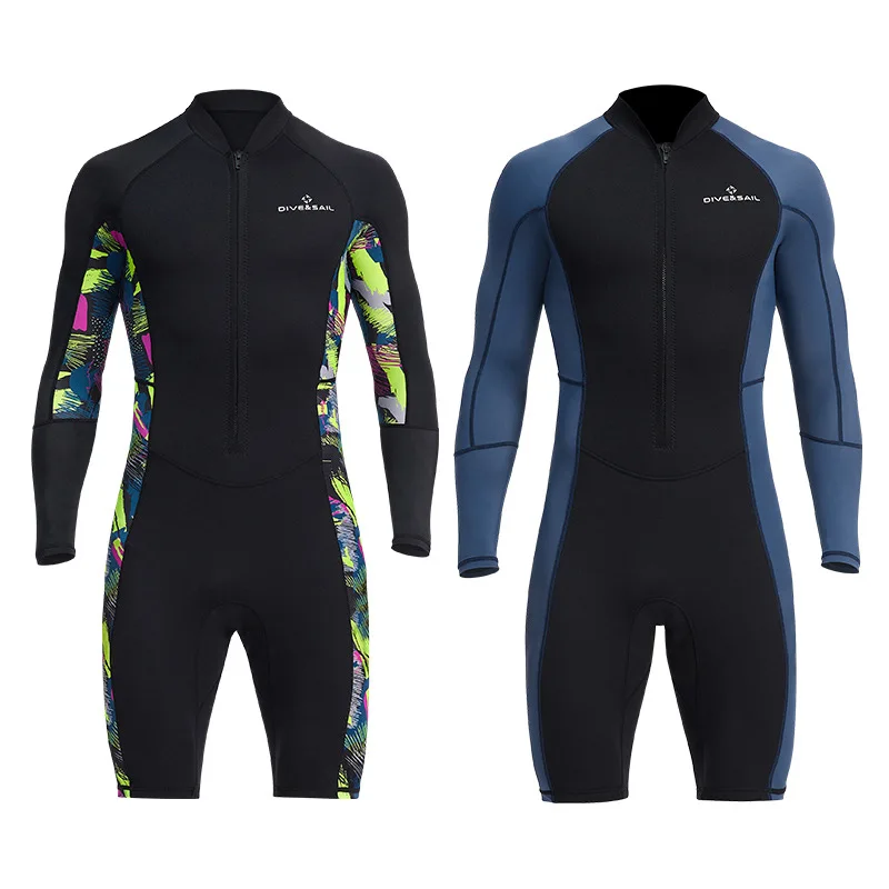 Мужские Гидрокостюмы 1 5 мм неопреновый гидрокостюм с длинным рукавом и молнией