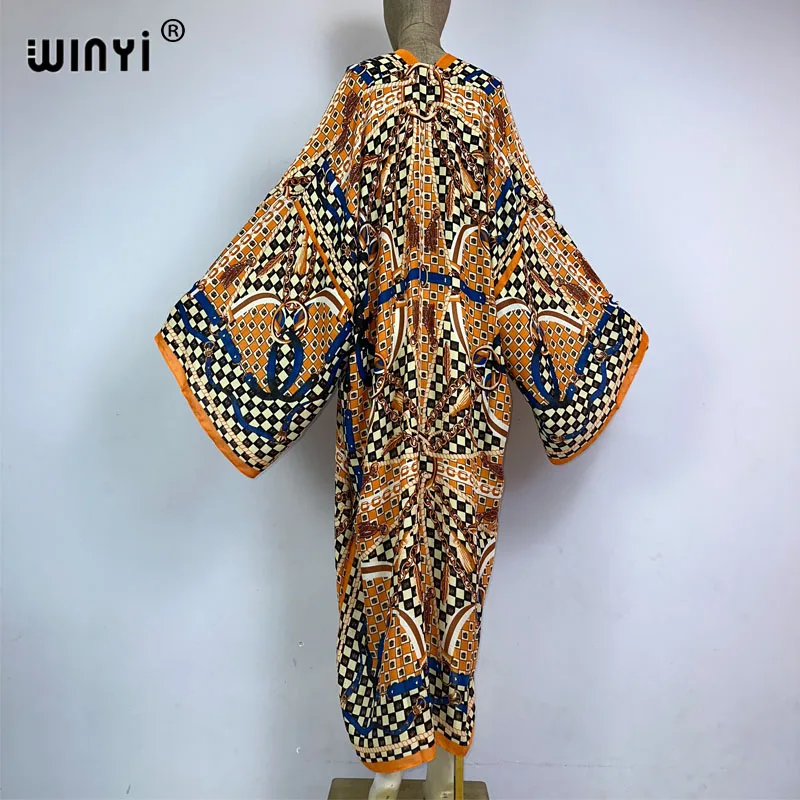 Модное кимоно WINYI кардиган кафтан коктейль Сексуальная Пляжная накидка в стиле