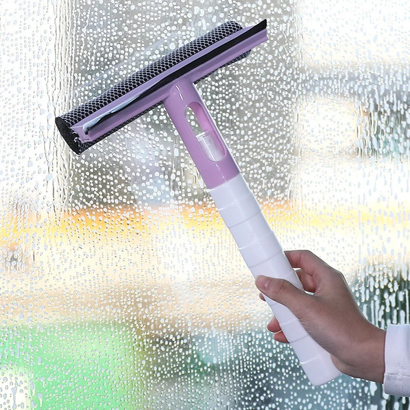 

3 in 1 Spray Scrape Wipe Window Squeegee Glass Cleaner Window Wiper Scraper Shower Brush Household Cleaning Tool