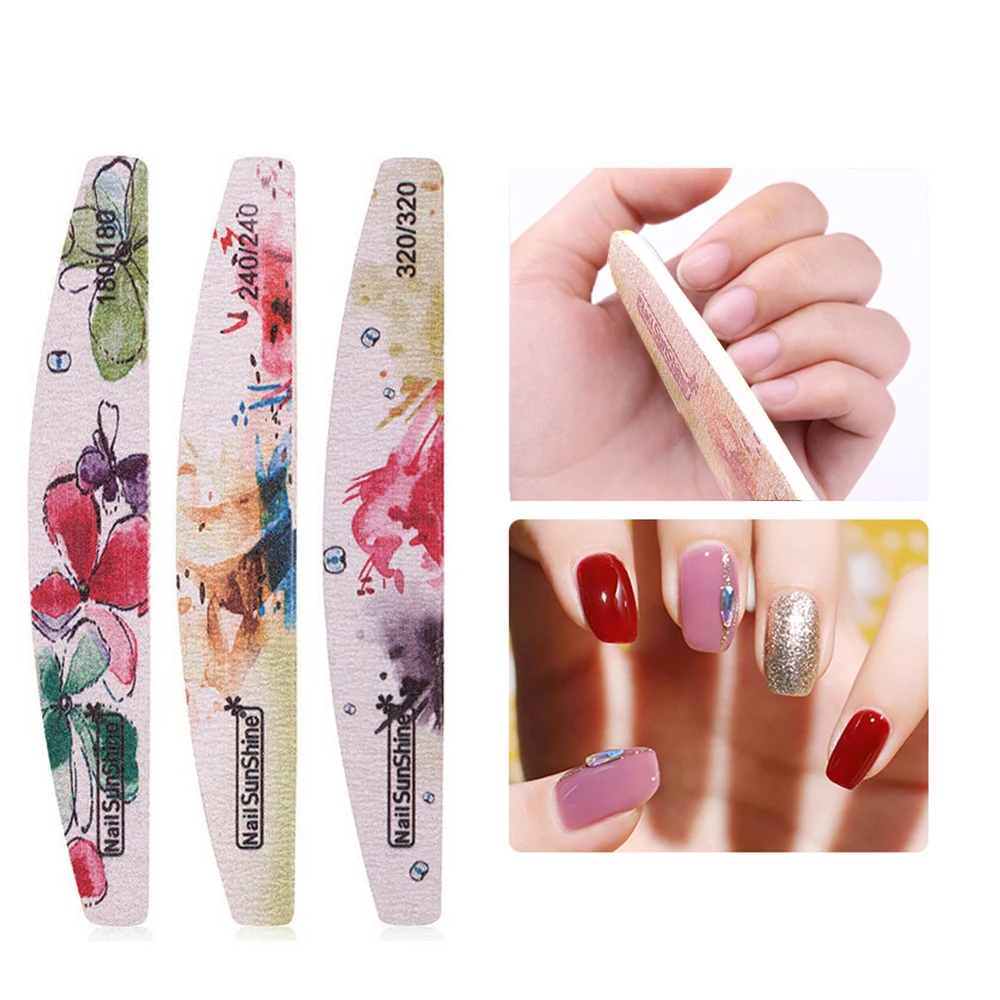 

Nail File Sanding Buffer Double Sided Nail Art Tools Manicure Acrylic Gel Polishing Files Nail Tools Blue Pink Nail File Strips