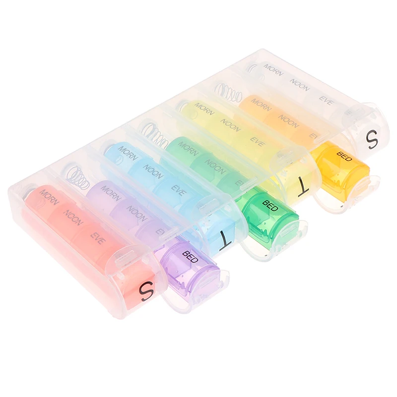 

Weekly 7 Days 28 Squares Travel Pill Case Tablet Pill Box Holder Medicine Storage Organizer Container Case Wallet Medicine Box