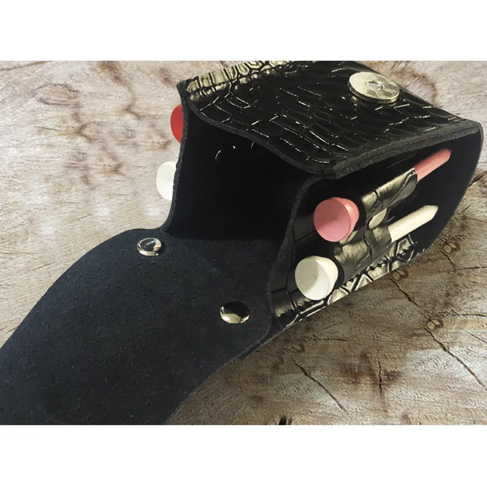 Portable Cowhide Golf Ball Storage Pouch Golf Ball Waist Holder Bag Mini Pocket Container Metal Buckle Leather Waist Carrier