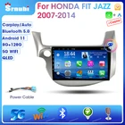 Автомагнитола Srnubi, 2 Din, Android 10, для HONDA FIT JAZZ 2007-2013, мультимедийный видеоплеер, навигация, GPS, стерео, DVD