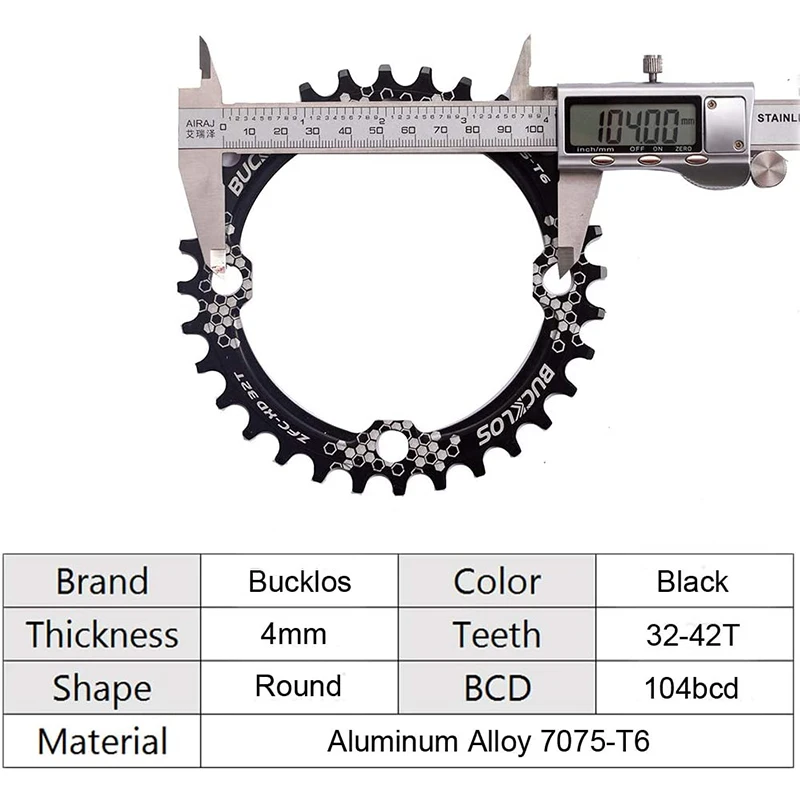 Комплект кривошипов BUCKLOS MTB 104BCD 32-42T ультралегкий комплект из алюминиевого сплава