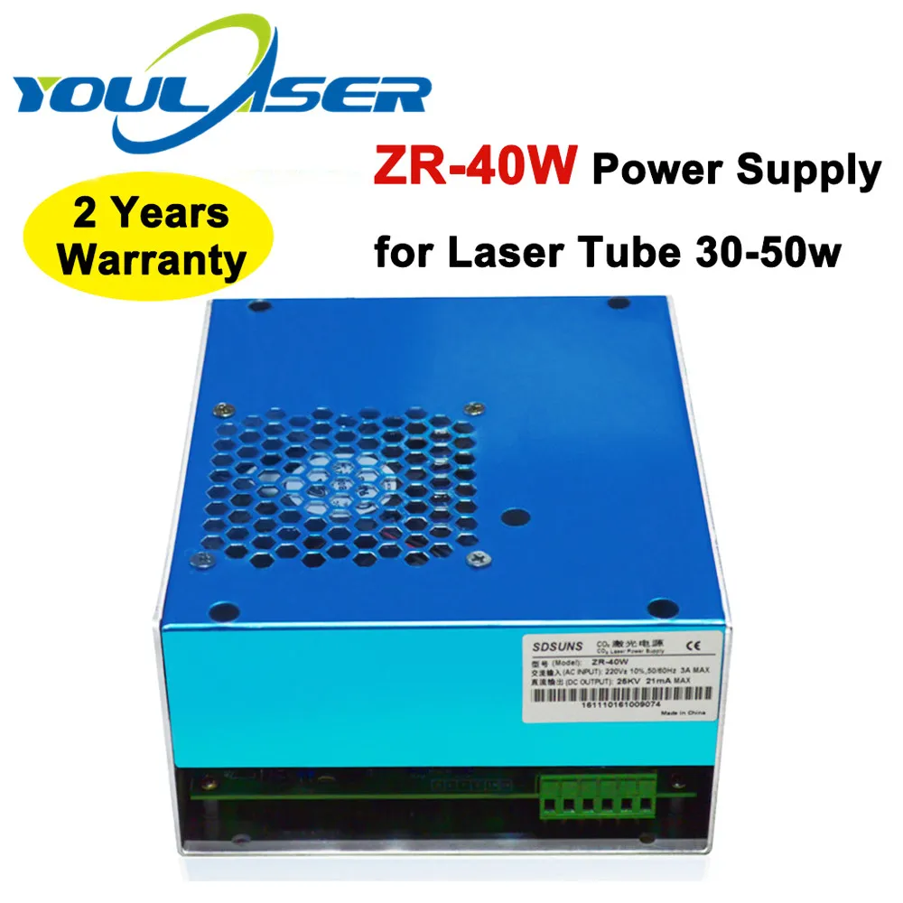 Co2 Laser Power Supply 40w for 30W 40W 50W Co2 Glass Laser Tube