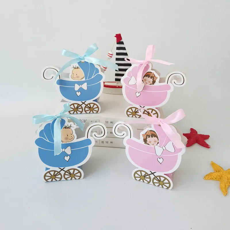 Es Candy Packaging Box Kraft Paper Chocolate Dragee Box Baby Shower Decor
