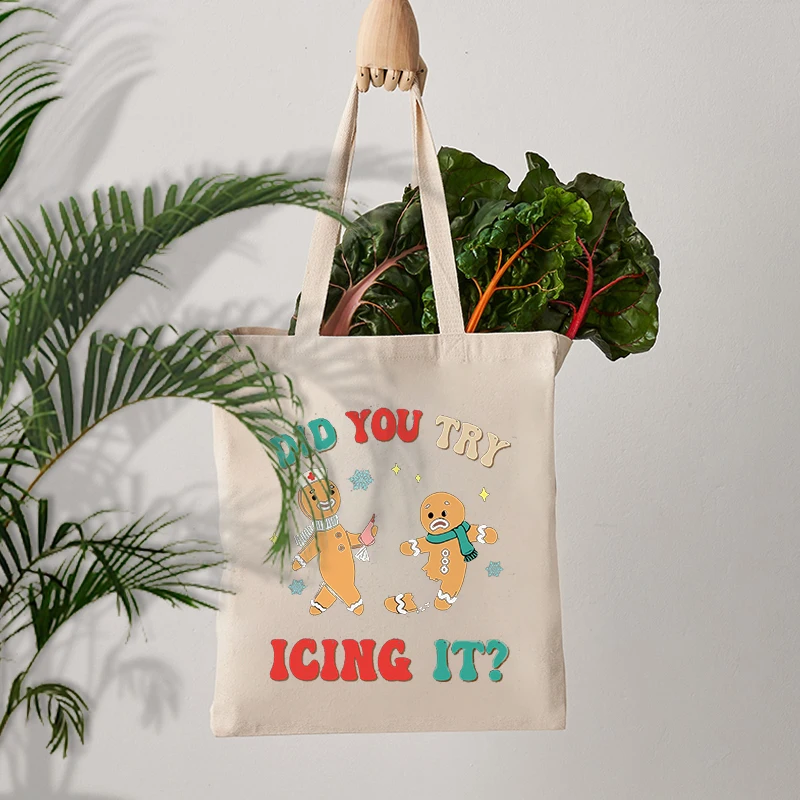 Сумка на плечо медсестринская с принтом глазурь милая холщовая дорожная Сумочка