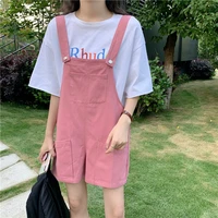 spring 2022 womens new solid color straight leg loose high waist pocket jumpsuit fashion cause clothing for women jumpsuits