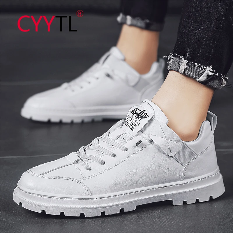 

CYYTL 2022 Men's Casual Leather Skate Shoes Walking Breathable Comfort Sneakers Fashion Sports Waterproof Soft Tennis for Male