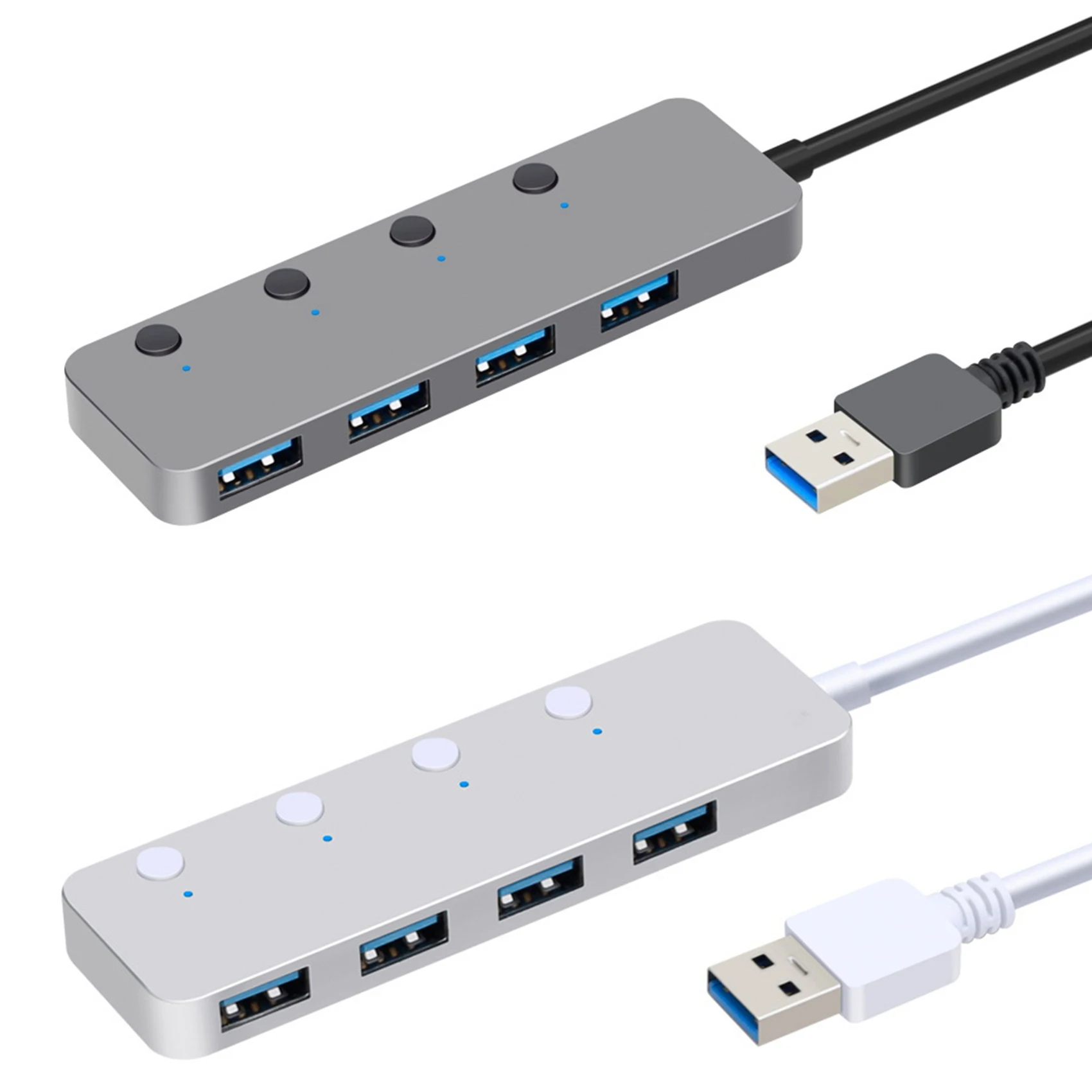 

USB HUB USB3.0 Adaptor 1 Drag 4 Independent Switch Docking Station 5Gbps High-Speed Transmission Splitter