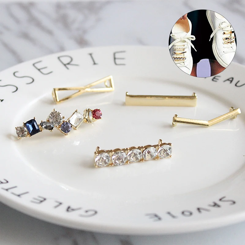 

1PC Shoes Accessories Gifts Fashion Mini Alloy + Acrylic Shoe Clips Shoelaces Clips Decorations Charms Faux Pearl Rhinestone