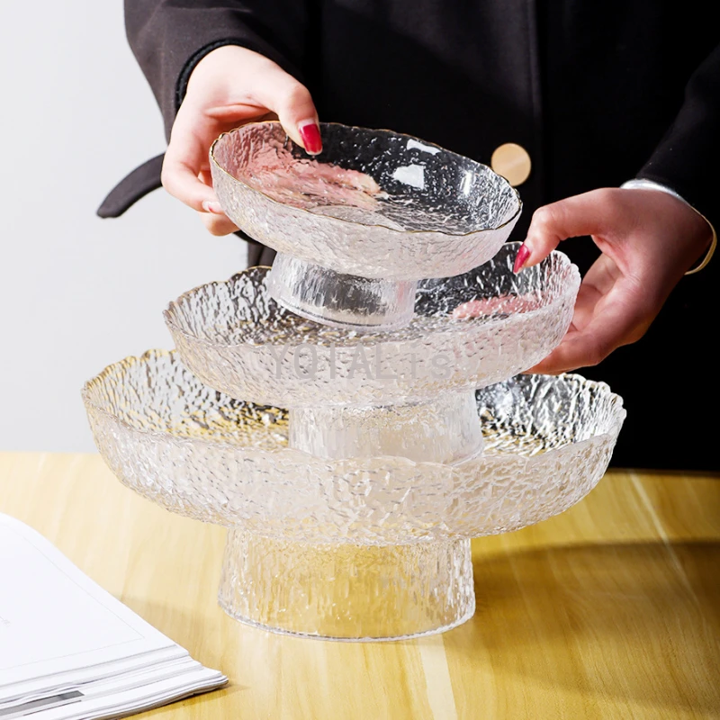 Креативная художественная тарелка для фруктов бокал с рисунком ледяной росы