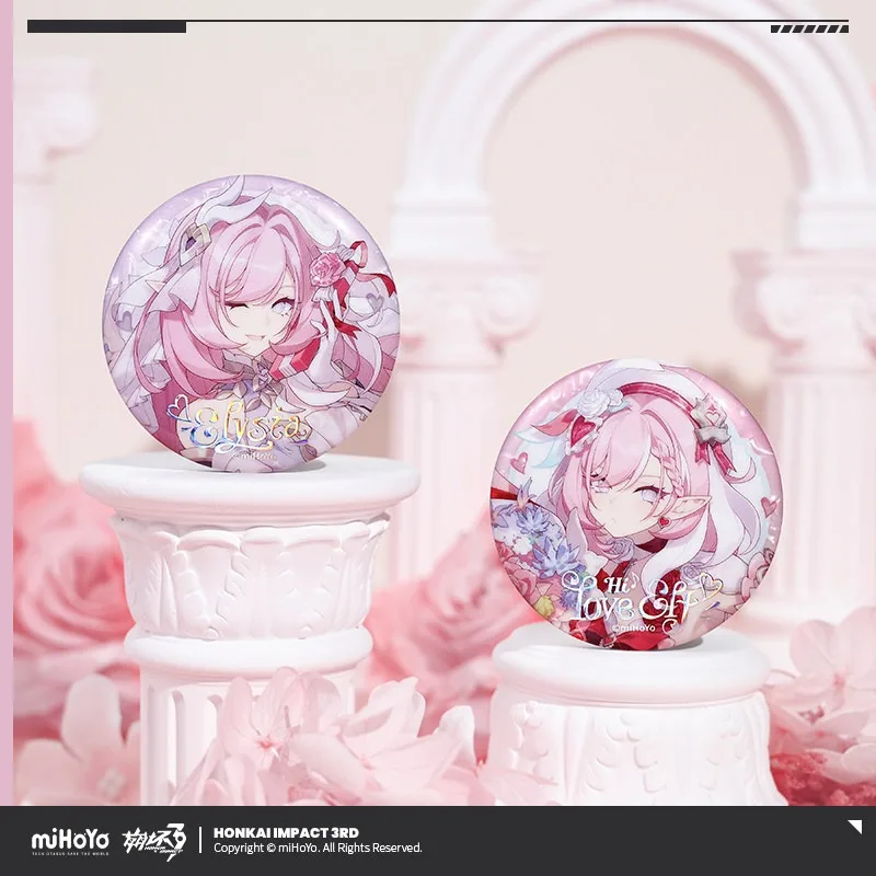 Фото Официальный металлический значок Elysia по игре Honkai Impact 3rd: Серия Herrscher of Human EGO, брошь, жестяное украшение, подарки для косплея и додзинси №1