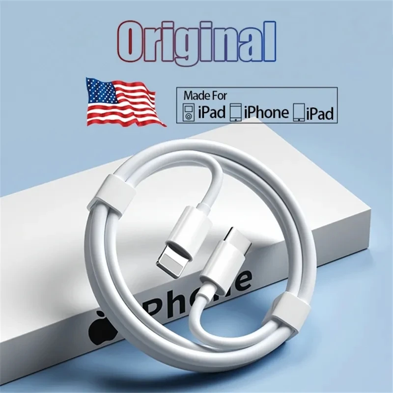 

20W PD For Apple USB Cable USB-C to Lighting Data Cable For iPhone 14 13 11 12 Pro Max X XS XR Type C Fast Charging