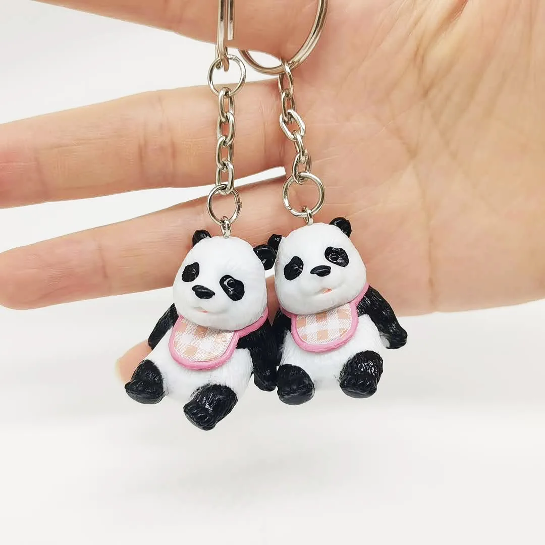1PCS New cute panda baby keychain bag pendant promotional gift |