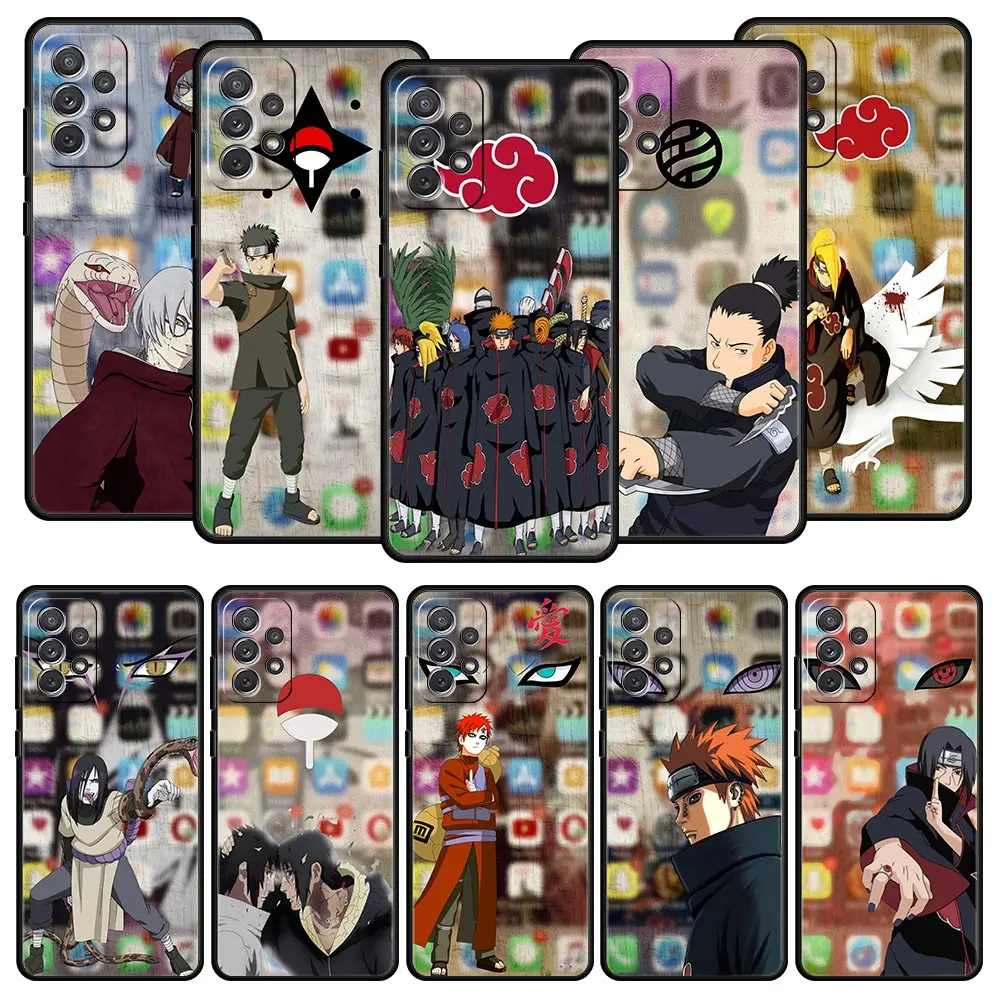 

Naruto Uchiha Logo Phone Case for Samsung Galaxy A51 A71 A21S A12 A11 A31 A52 A41 A32 A01 A23 A33 A53 A73 A03S A13 5G Cover