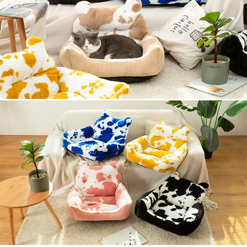 

Лежанки для собак, домашний диван, моющийся прямоугольный мягкий стеллаж для маленьких и средних собак, большой лабрадор, домик для кошек, а...