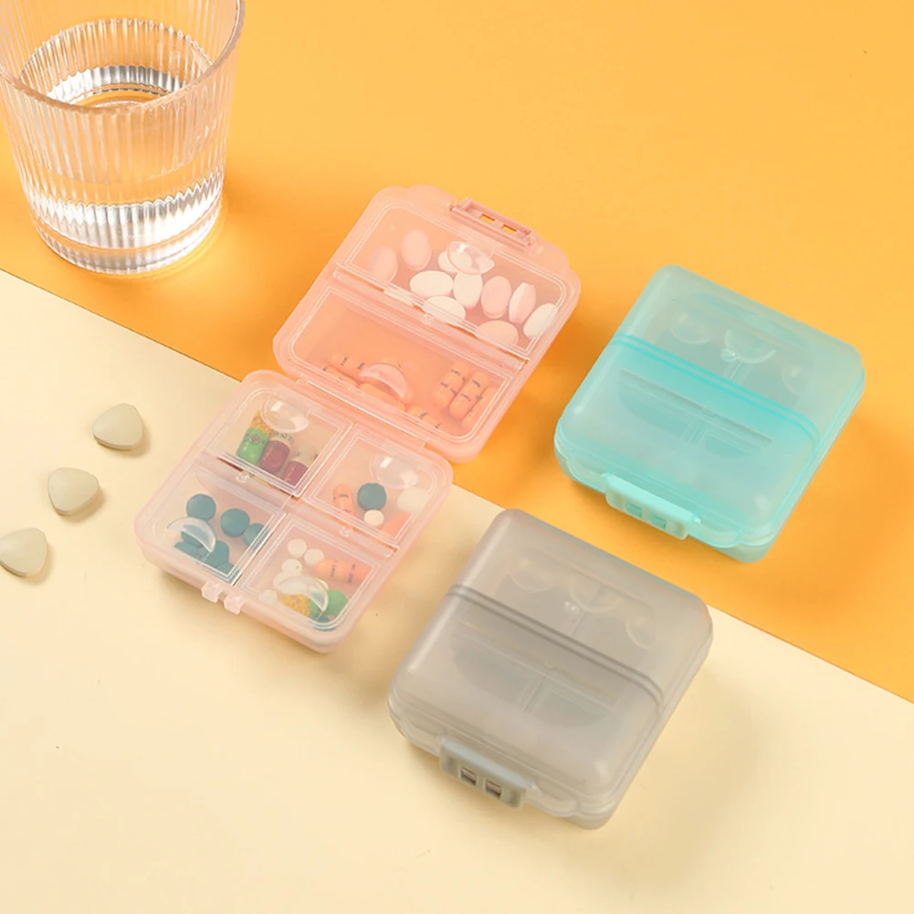 

Pill Box Transparent Pill Case Mini Portable Storage Container Weekly Tablet Pill Medicine Box Plastic Case Organizer