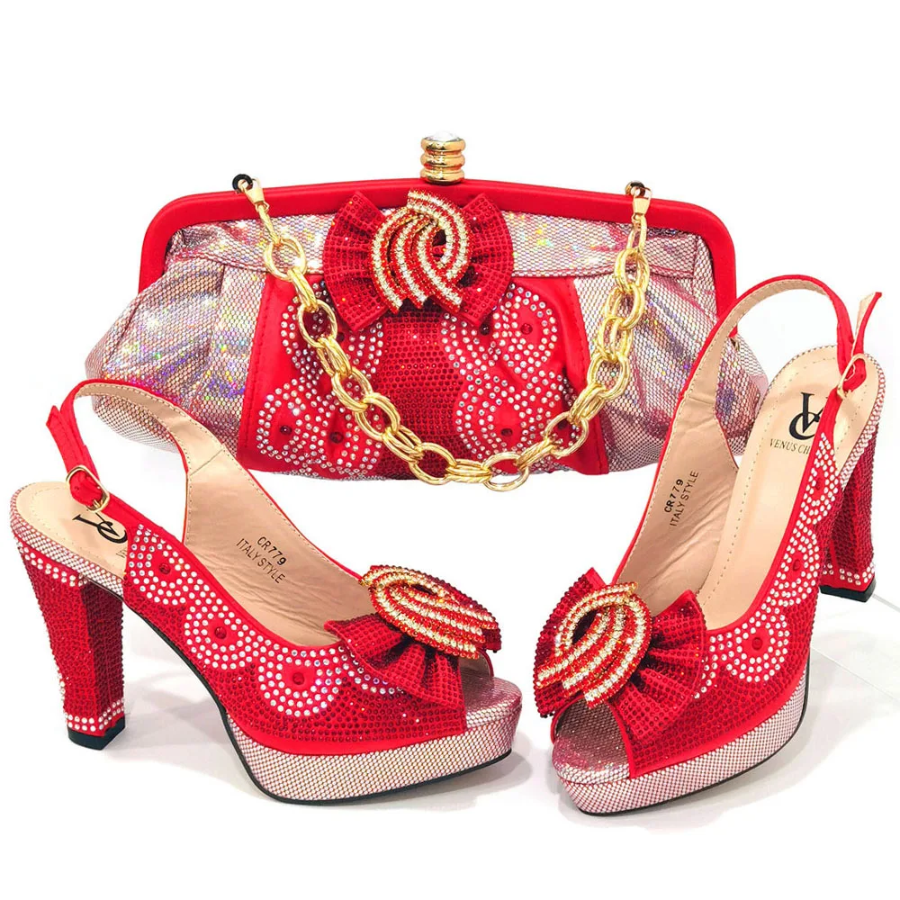 

High Heels Style Rhinestone Bow Side Empty Party High Heels Pointed Toe Stiletto Heels Silver Women's Shoes And Bags