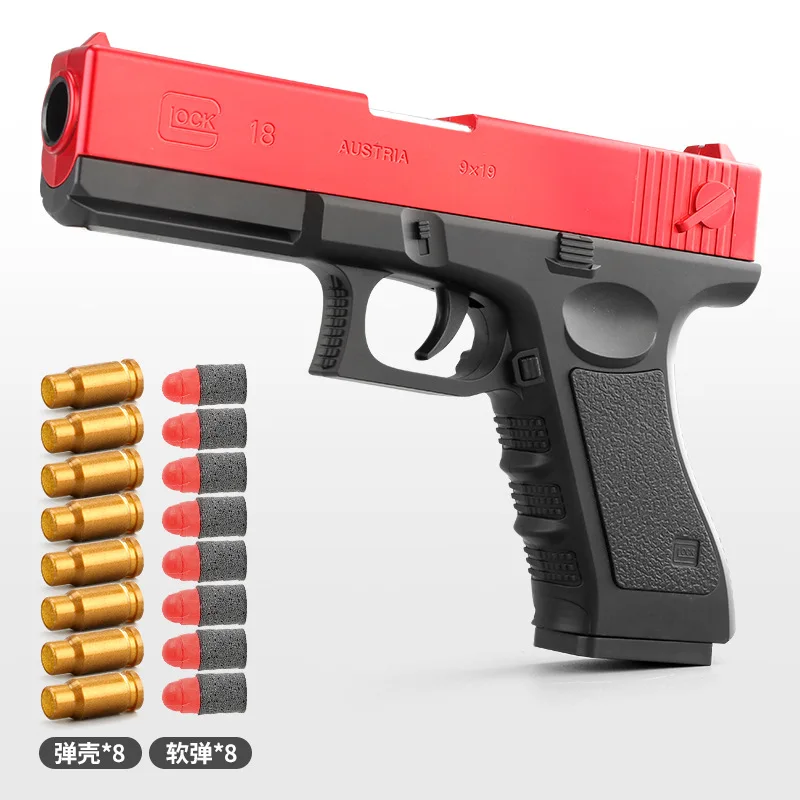 

2022 New M1911 Glock Soft Bullet Toy Gun Shell Ejection Foam Darts Blaster Pistol Manual Airsoft Gun With Silencer For Kid Adult
