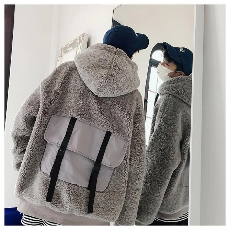 

QWEEK толстовки с капюшоном Kawaii Harajuku пуловер из искусственной овечьей шерсти оверсайз Толстовка в стиле бойфренд корейские пальто женские зимние тренды 2022