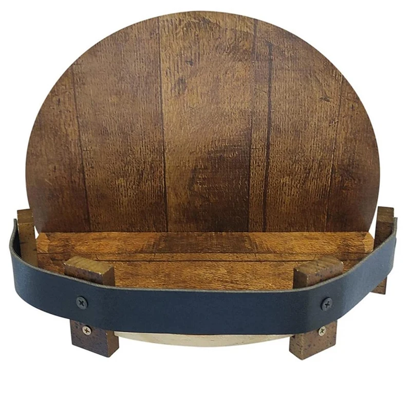 

Винтажная круглая витрина ручной работы для бутылок, настенная полка для виски