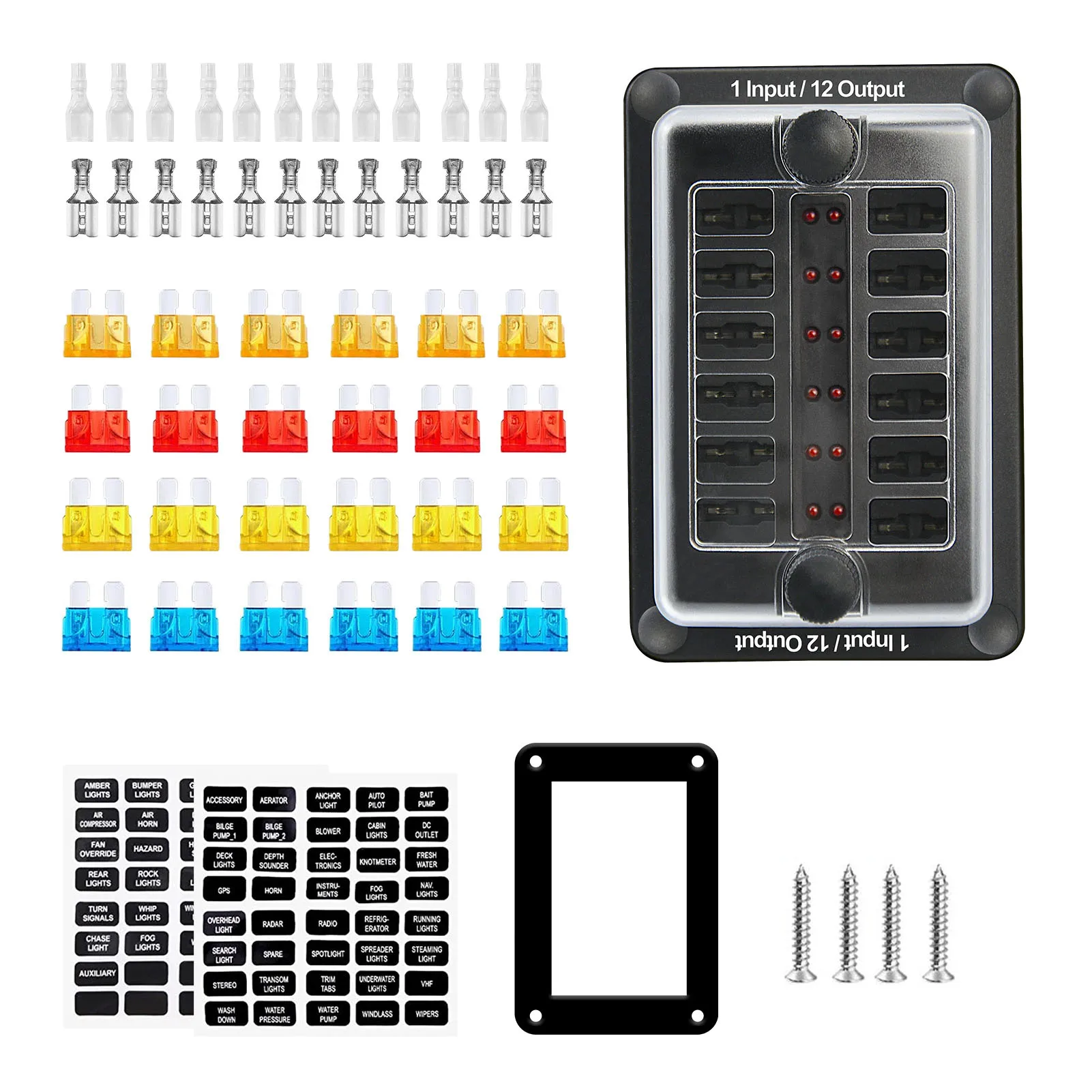

Водонепроницаемый блок предохранителей 32 В, водонепроницаемый блок предохранителей для автомобиля, грузовика, лодки, стандарта A2, 6 способо...