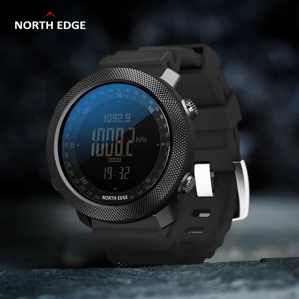 

NORTH EDGE Apache Sports Watch For Men Fitness 50M Waterproof Army Watches Altimeter Barometer Compass Digital Watches