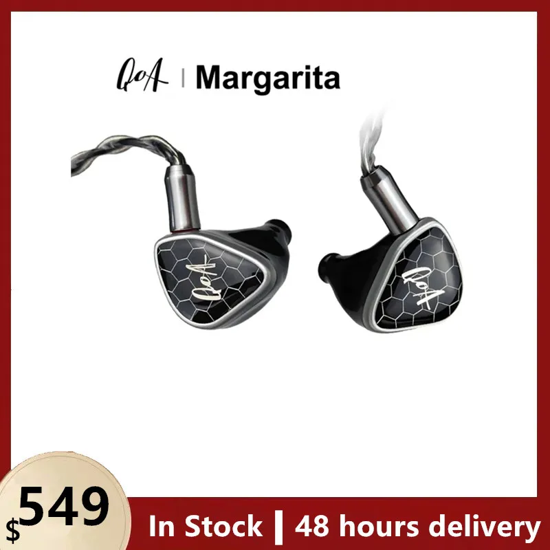 Наушники-вкладыши QoA Margarita 2EST + 1BA + 1DD, гибридные наушники-вкладыши IEM Earbudsa со съемным кабелем 0,78 мм, гарнитура