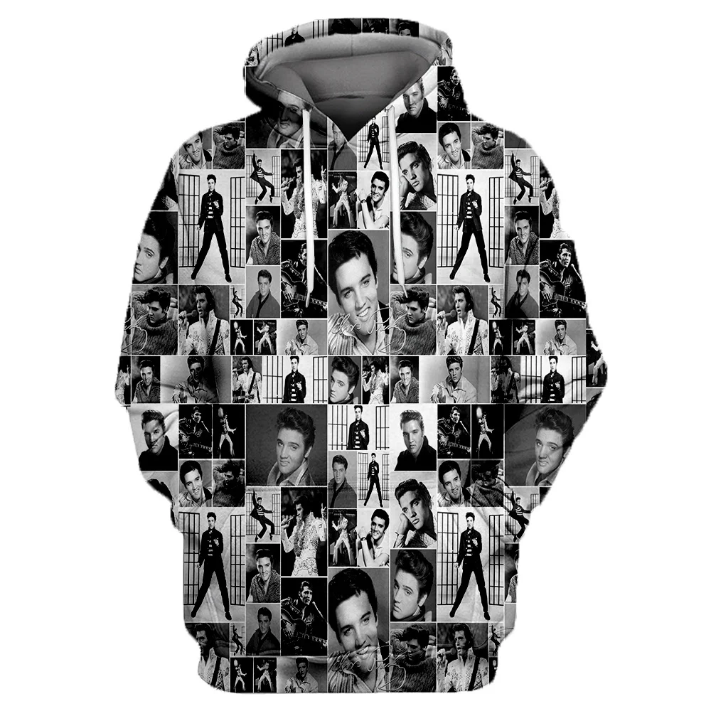 The King Elvis Presley 3D Printed Hoodies Men/women Hipster Rock Streetwear Outfit Fans Hiphop Hoody Gothic Sweatshirts Tops