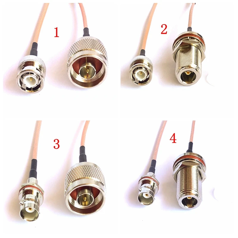 Q9 BNC To L16 N Male Female with Nut&O-ring Flange Small Water Proof Crimp for RG316 Coaxia Cable for SDI RF Pigtail Soft 50 Ohm