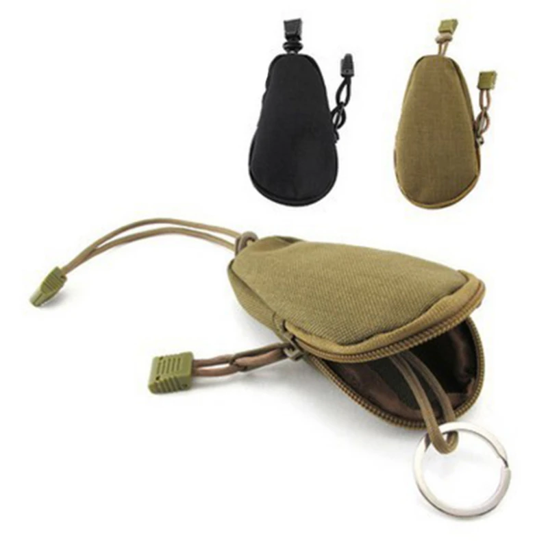 

1 шт. мини-кошельки для ключей, держатель, мужские кошельки для монет, сумка в стиле милитари, армейская сумка, маленький карманный брелок, чехол на молнии, наружная сумка