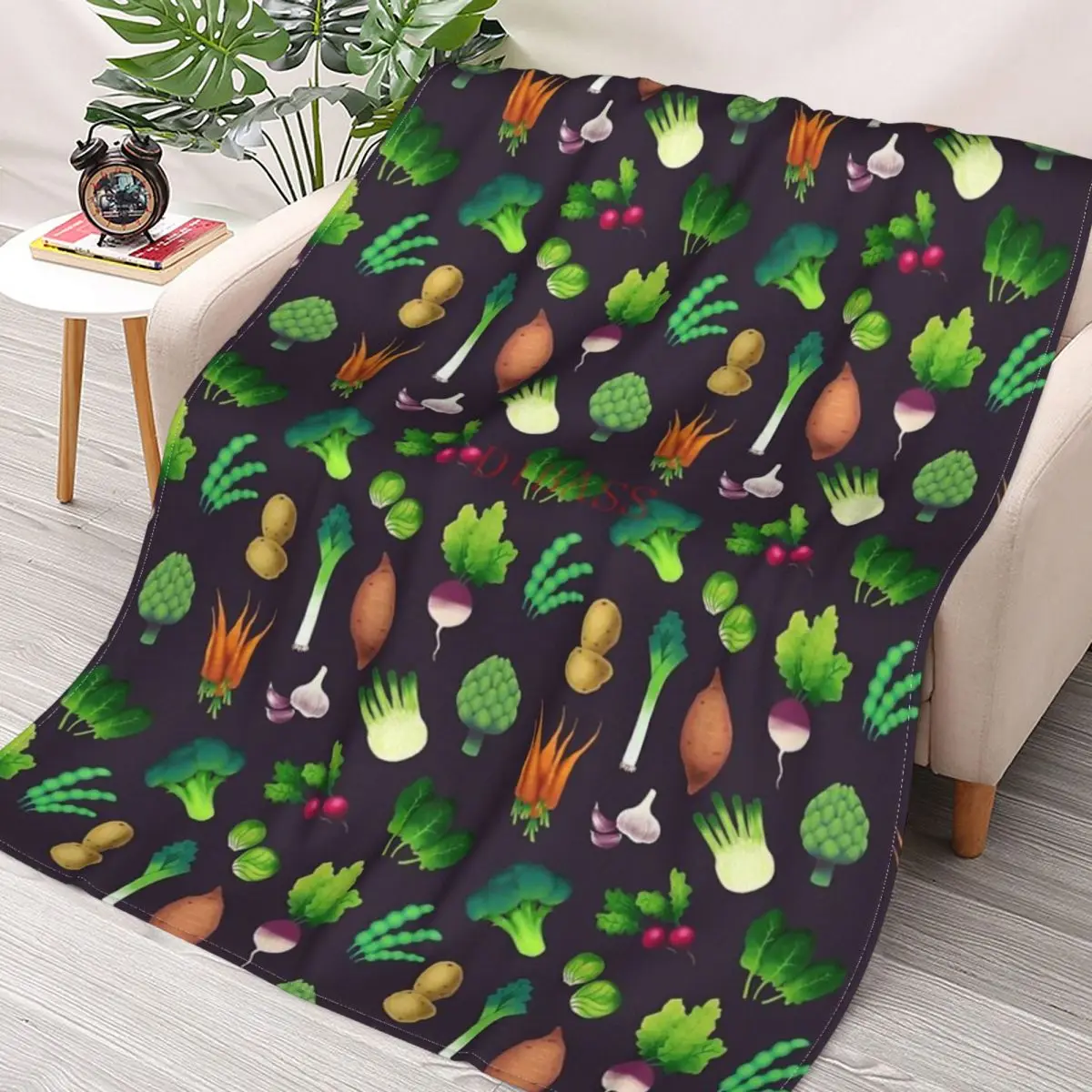 

Farmers Market 3D Printed Flannel Throw Blanket