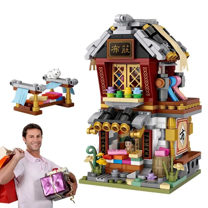 

Детские строительные игрушки, развивающие игрушки, Китайская традиционная имитация архитектуры, строительные блоки, развивающий мотор